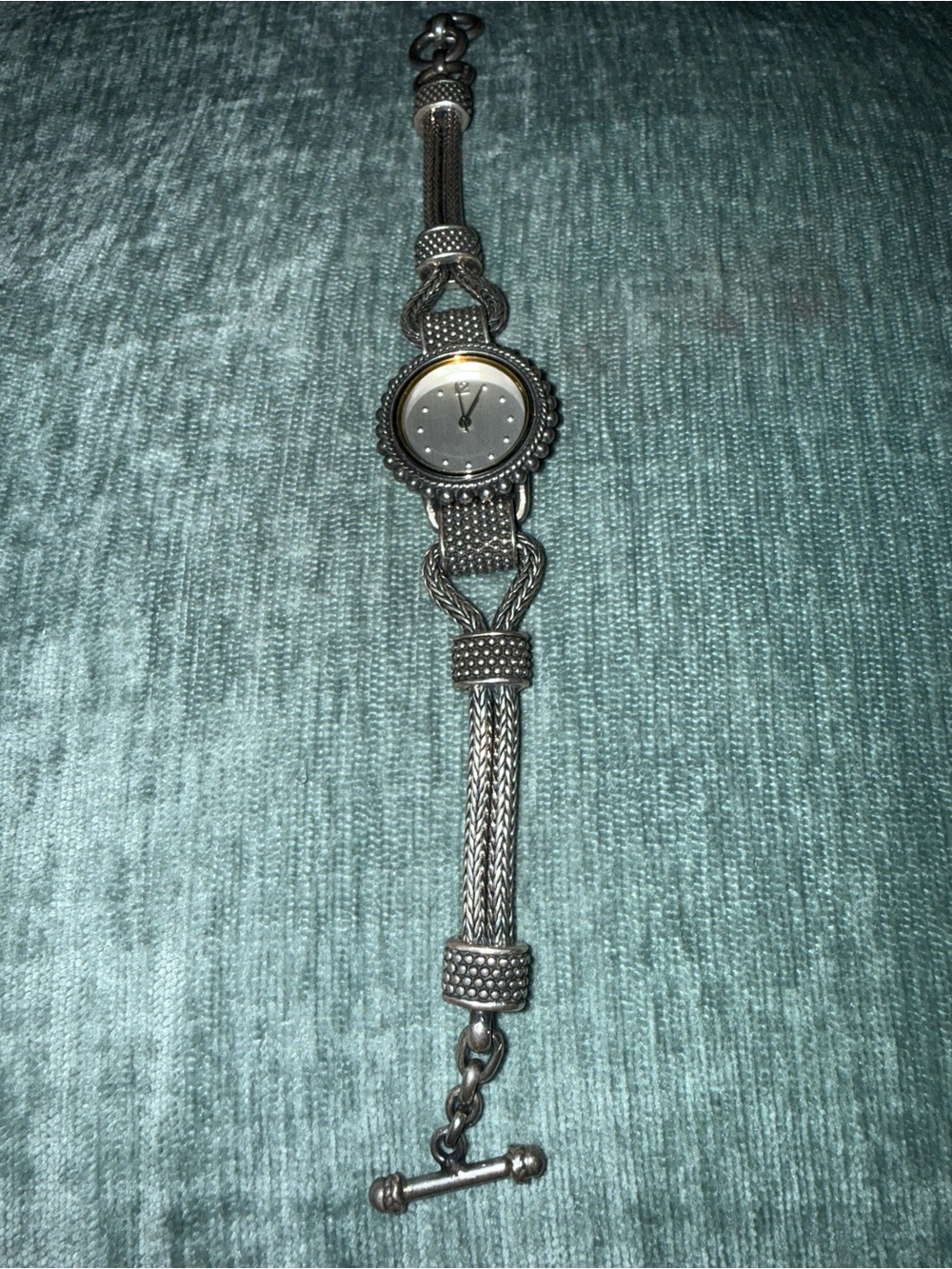 Suarti Bali BA Indonesia Sterling Silver 925 Braided Wheat Chain Watch - Picture 4 of 4